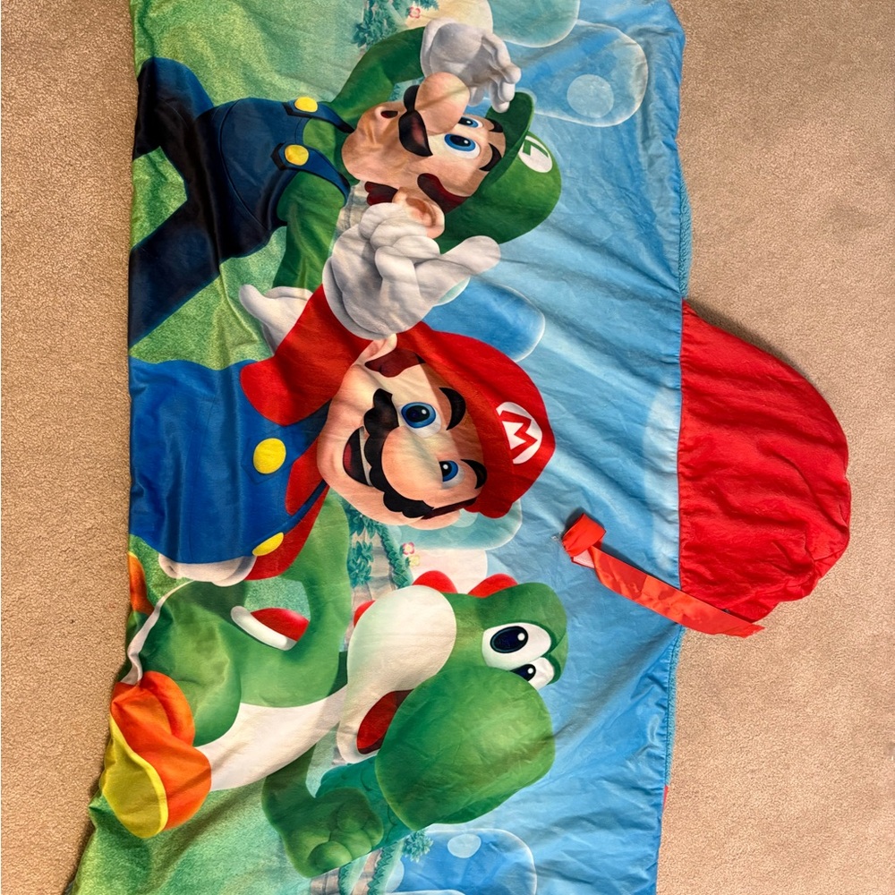 Nintendo Mario and Luigi Blanket - Red, Green, Blue